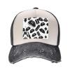 Cool Black Lipstick Lips Stylish Faded Denim Baseball Cap-Vintage Washed Hat,Adding A Vintage Touch to Your Outfit view 3