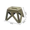 POPETPOP Portable Folding Stool for Camping Fishing Office Kitchen Pp Material Easy to Carry view 2