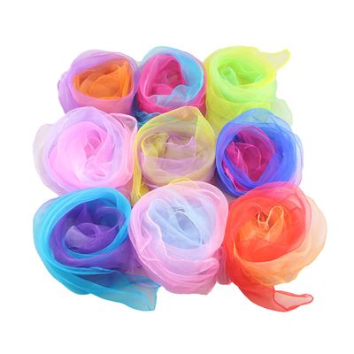 LIFKOME Dance Performance Scarves Set 20 Pcs Juggling Scarves Boys Girls Nylon Stage Props Solid Colors Random Color