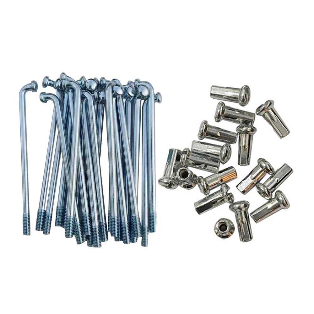20 PCS 8G Electric Vehicles Spokes with Nipples, 4mm Diameter, Motorcycle/electric Bicycle Steel Spokes, 55 mm / 60 mm / 65 mm / 70 mm / 75 mm / 80 mm / 105 mm (Size : 65mm)