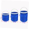SUPVOX 2pcs Portable Outdoor Folding Bucket Sturdy Handle Collapsible Water Container for Camping Hiking and Survival for Car Wash and Outdoor Activities view 2