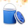 SUPVOX 2pcs Portable Outdoor Folding Bucket Sturdy Handle Collapsible Water Container for Camping Hiking and Survival for Car Wash and Outdoor Activities view 4