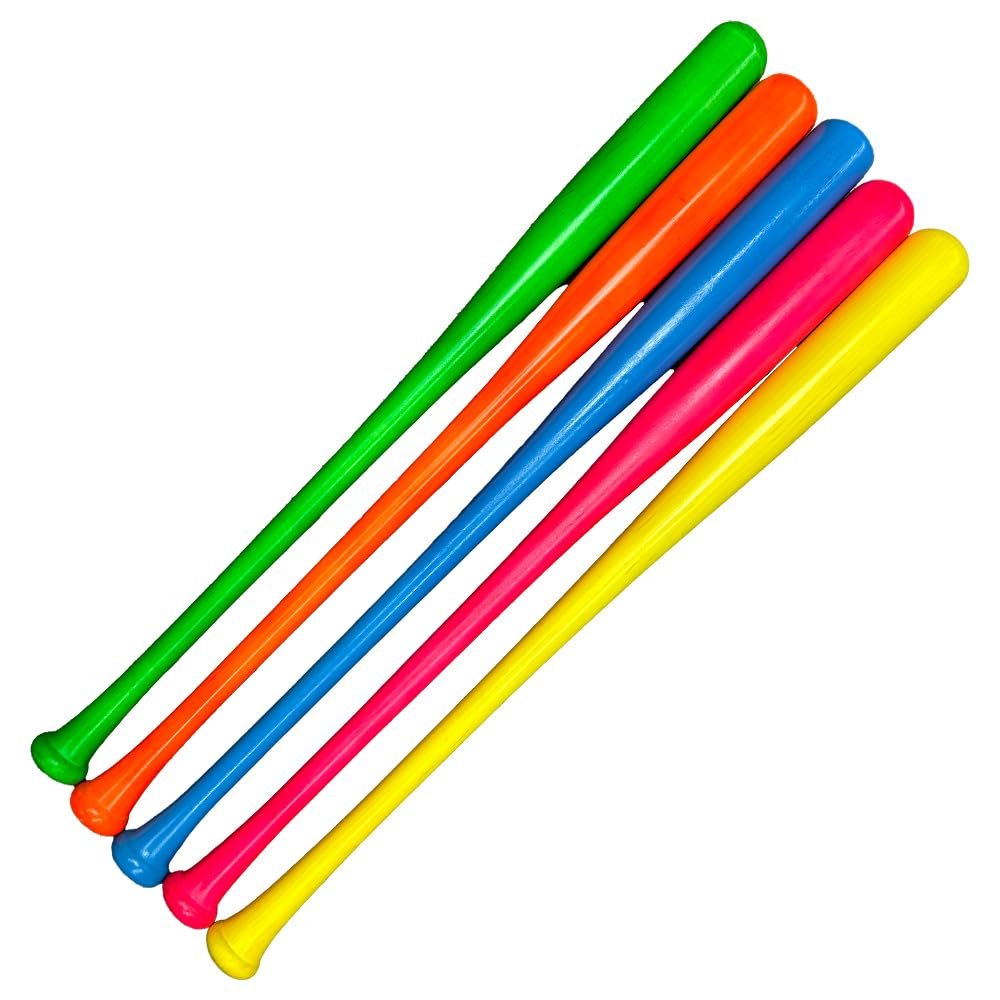 5-Pack Neon Game Quality Wooden Baseball Bats (Cupped (+$20), 34")