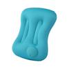 Amosfun Inflatable Travel Pillow Quick Inflate Comfortable Cushion for Camping Outdoor Car Office and Home Versatile Support for Head and Neck Reliable Safe Design Peacock view 1