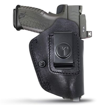 Black IWB Suede Leather Holsters for Pistols Optic Ready Right Hand. Fits for .40 / .45 Sig P320 Leather Holster/Springfield XDM (4.5") and Most 9mm