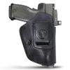 Black IWB Suede Leather Holsters for Pistols Optic Ready Right Hand. Fits for .40 / .45 Sig P320 Leather Holster/Springfield XDM (4.5") and Most 9mm view 1