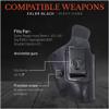 Black IWB Suede Leather Holsters for Pistols Optic Ready Right Hand. Fits for .40 / .45 Sig P320 Leather Holster/Springfield XDM (4.5") and Most 9mm view 2