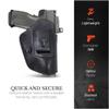 Black IWB Suede Leather Holsters for Pistols Optic Ready Right Hand. Fits for .40 / .45 Sig P320 Leather Holster/Springfield XDM (4.5") and Most 9mm view 4