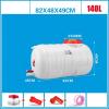 WAZHOU Water Container Large Capacity Water Tank Plastic Water Bucket Horizontal Square Water Storage Tank with Cover and Valve for Household Water Camping Outdoor Self-Driving Tour(140L) view 2