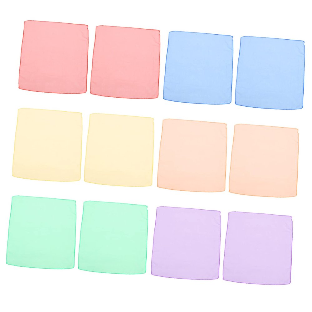 LIFKOME 12pcs Headscarves for Boys and Girls Girls Square Face Scarves Play Performance