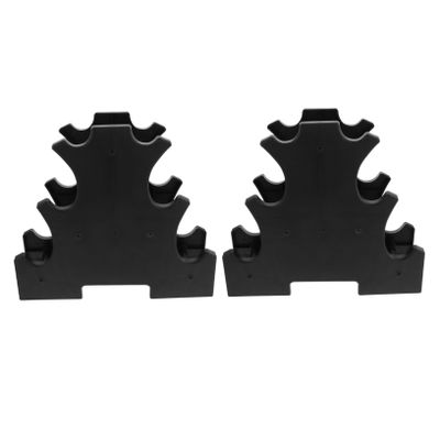 FOYTOKI 2pcs Dumbbell Holder Dumbbell Rack Sturdy Plastic Storage Corner Barbell Hanger Wear-resistant Fitness Supplies