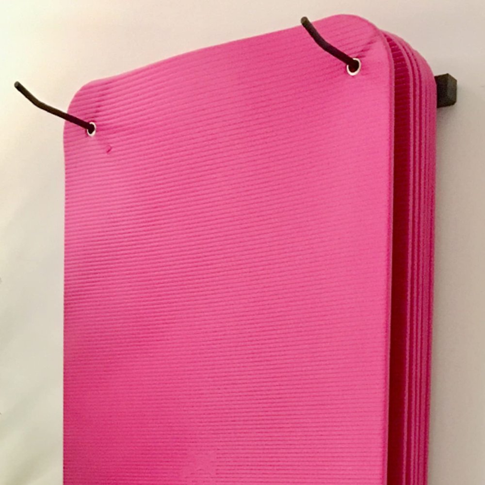 Yoga Mat Holder Wall Mount,Sturdy Metal Yoga Mat Storage Rack Foam Rollers Organizer,Gym Exercise Mat Display Stand,with Mounting Hardware