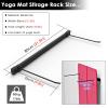 Yoga Mat Holder Wall Mount,Sturdy Metal Yoga Mat Storage Rack Foam Rollers Organizer,Gym Exercise Mat Display Stand,with Mounting Hardware view 3