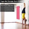 Yoga Mat Holder Wall Mount,Sturdy Metal Yoga Mat Storage Rack Foam Rollers Organizer,Gym Exercise Mat Display Stand,with Mounting Hardware view 4