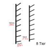 Black Wall Mount Yoga Mat Rack/Foam Roller Stand,8 Tier/6 Tier/4 Tier/2 Tier Hanging Yoga Mat Storage Holder,Home Fitness Room Yoga Room (Size: 8 Tier) view 2