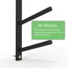 Black Wall Mount Yoga Mat Rack/Foam Roller Stand,8 Tier/6 Tier/4 Tier/2 Tier Hanging Yoga Mat Storage Holder,Home Fitness Room Yoga Room (Size: 8 Tier) view 4