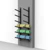 Yoga Mat Rack Wall Mount,Black Metal Yoga Mat Holder Organizer Stand/Foam Roller Storage Rack for Home Gym & Studio,Easy to Install view 1