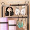 Yoga Mat Storage Floor Yoga Mat Storage Rack,Heavy Duty Workout Equipment Holder with Hooks & Wheels,Home Gym Storage Organizer for Dumbbell Foam Roller view 2