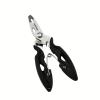 NineFit Basics Multifunctional Fishing Plier, Stainless Steel Long Nose Hook Remover, Line Cutters, Fishing (Black) view 1