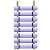 Wooden Indoor Large Capacity Yoga Mat Organizer Rack Wall Mount,Yoga Studio/Fitness Room Foam Roller Stand Holder Shelf (Size: 9 Tier) view 1