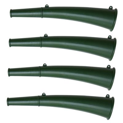 BESPORTBLE 4pcs Outdoor Signal Horns Multifunctional Trumpet for Hiking Camping Survival Loud Sound Portable Design Green