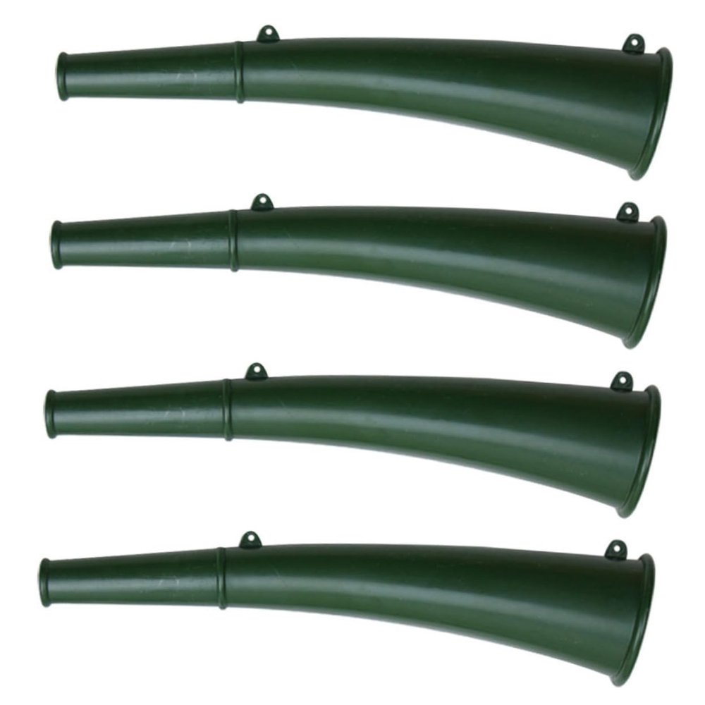 BESPORTBLE 4pcs Outdoor Signal Horns Multifunctional Trumpet for Hiking Camping Survival Loud Sound Portable Design Green