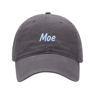 Baseball Cap Men Women Name Moe Gift Embroidered Unisex Classic Adjustable Strapback Dad Hat (7 1/2,Grey)