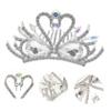 Beatifufu Bridal Crown White Alloy Female Tiara for Bride Wedding view 4