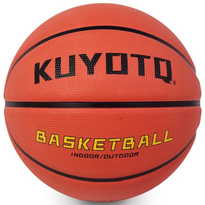 KUYOTQ Kids Youth Size 5 (27.5") Basketball Premium Rubber Outdoor Youth Basketball Indoor Outdoor for Boys Teen Game Basket Ball Gift (Deflated)