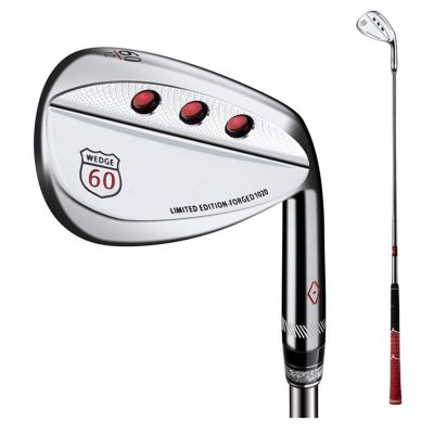 Golf Sand Wedge, Men's Women's Golf Wedges, CNC Soft Iron S20C Face Groove Stainless Steel 52/56/60 Shaft, Golf Supplies, Great Golf Gift, Right Handed, Silver Red