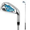 Single Golf Club Iron #7 - Steel/Graphite Shaft Swing Practice Club for Men Women - Right Hand, Blue view 1