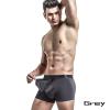 BMYALLEI Men's Boxers Briefs Redundant Prepuce Front Open Breathable Bulge Boxer Briefs Separated Pouch Trunks (US, Alpha, 4X-Large, Regular, Regular, Gentlman Grey+Blue) view 2