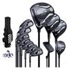 12 Piece Golf Set-Left Handed, Men's Complete Golf Club Package Sets, Professional Golf Club Graphite Carbon Steel Shaft with Wheels Bag view 1
