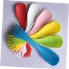 BESPORTBLE Camping Picnic Must-have 10pcs Plastic Cutlery Spatula Fork Compact Portable Random Color view 2