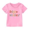 Big Sister Shirt for Girls: Girls Big Sister Shirt Promoted to Big Sister Tshirt Big Sis Announcement Outfit Top 2t 3t 4t Pink view 1