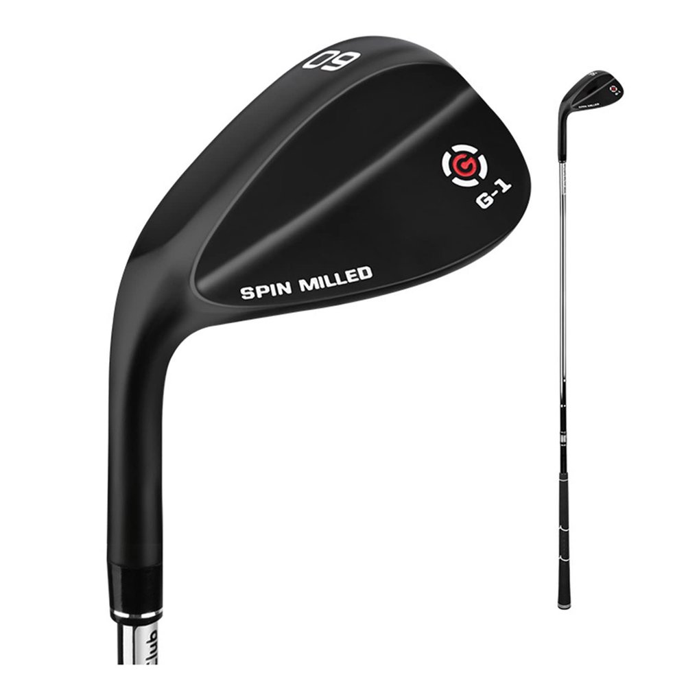 Golf Sand Wedge, Golf Club Left Hand Golf Wedges, 56/60 Degree Stianless Steel CNC Milling Rod Texture, Men Women Great Golf Gift, Black