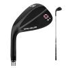 Golf Sand Wedge, Golf Club Left Hand Golf Wedges, 56/60 Degree Stianless Steel CNC Milling Rod Texture, Men Women Great Golf Gift, Black view 1