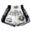 KKmeter Kids Boys Muay Thai Shorts Boxing Kickboxing MMA Club Training Competitions Athletic Trunk (US, Alpha, Small, Regular, White) view 1