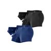 BMYALLEI Men's Boxers Briefs Redundant Prepuce Front Open Breathable Bulge Boxer Briefs Separated Pouch Trunks (US, Alpha, X-Large, Regular, Regular, Gentlman Black+Blue) view 1
