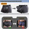 BMYALLEI Men's Boxers Briefs Redundant Prepuce Front Open Breathable Bulge Boxer Briefs Separated Pouch Trunks (US, Alpha, X-Large, Regular, Regular, Gentlman Black+Blue) view 3