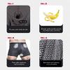 BMYALLEI Men's Boxers Briefs Redundant Prepuce Front Open Breathable Bulge Boxer Briefs Separated Pouch Trunks (US, Alpha, X-Large, Regular, Regular, Gentlman Black+Blue) view 4