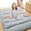 FairOnly Full Size Futon Mattress, Japanese Style Futon Floor Mattress for Adults, Foldable Mattress for Floor Sleeping Mattress Pad, Tatami Mat, Camping Mattress, Wave Grey view 1