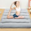 FairOnly Full Size Futon Mattress, Japanese Style Futon Floor Mattress for Adults, Foldable Mattress for Floor Sleeping Mattress Pad, Tatami Mat, Camping Mattress, Wave Grey view 3