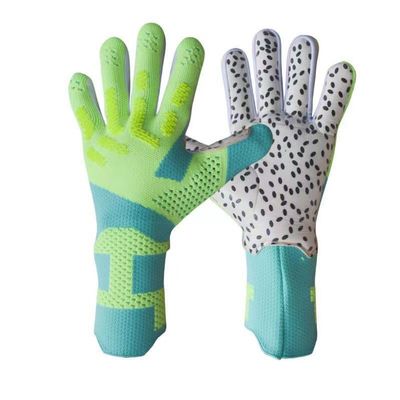 CarXs Soccer Goalkeeper Gloves Goalie Training Gloves Strong Grip Anti-Slip and Breathable for Adults and Children (Green Blue,6)