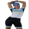15 Colors Women's Purple Short Sleeve Female Cycling Suit Woman Jumpsuit Cycling Clothing XS-4XL (white 13, 3XL) view 1