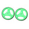 POPETPOP 1set Mute Auxiliary Wheels for Boys and Girls Compatibility Flashing Light Feature Green Training Wheel for Safety and Balance view 1