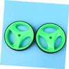 POPETPOP 1set Mute Auxiliary Wheels for Boys and Girls Compatibility Flashing Light Feature Green Training Wheel for Safety and Balance view 2