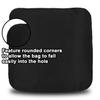 JIMTERRY Professional Cornhole Bags Set of 8 Dual Sided Corn Holes Bags Double Sided Regulation Slick and Stick Corn Hole Bean Bags(Sky Blue&Black) view 4
