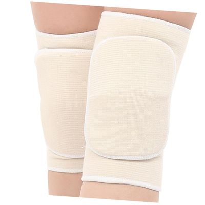 FRCOLOR Thick Sponge Knee Pads Protective Sleeves for Sports Exercise Fitness Activities Comfortable Compression Support for Basketball Volleyball Running Football