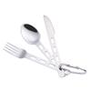 BESPORTBLE Portable Stainless Steel Cutlery Set Reusable Travel Utensils with Spoon Fork and Cutter for Camping Picnics and Outdoor Activities view 1